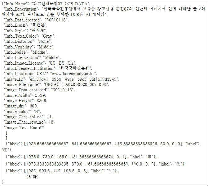 고서 한자 인식 OCR 데이터—데이터 포맷_2_JSON 형식