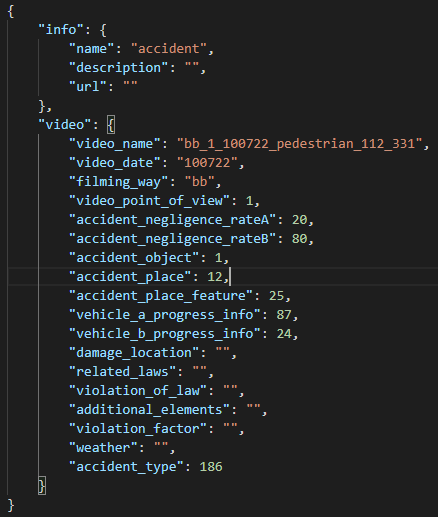 교통사고 영상-원천데이터 포맷 예시(영상 데이터)_3_Json 형식(영상 데이터)