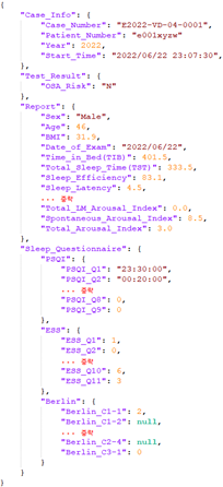 JSON 형식으로 저장되는 라벨 데이터 예시