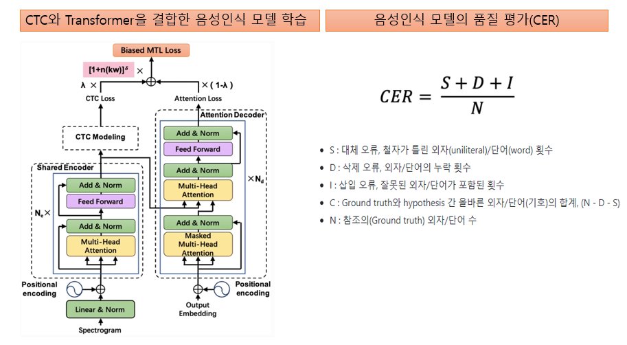 음성전사 데이터의 평가로 CER 측정 활용 도식화 이미지