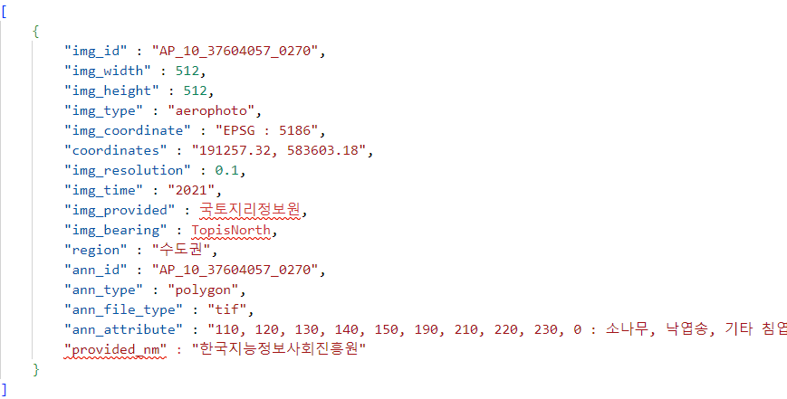 메타데이터 json 파일